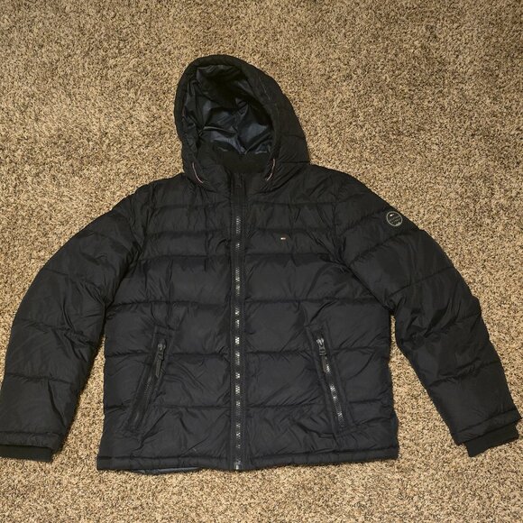 Tommy Hilfiger Men's Puffer Jacket Black Size XL - Picture 1 of 7